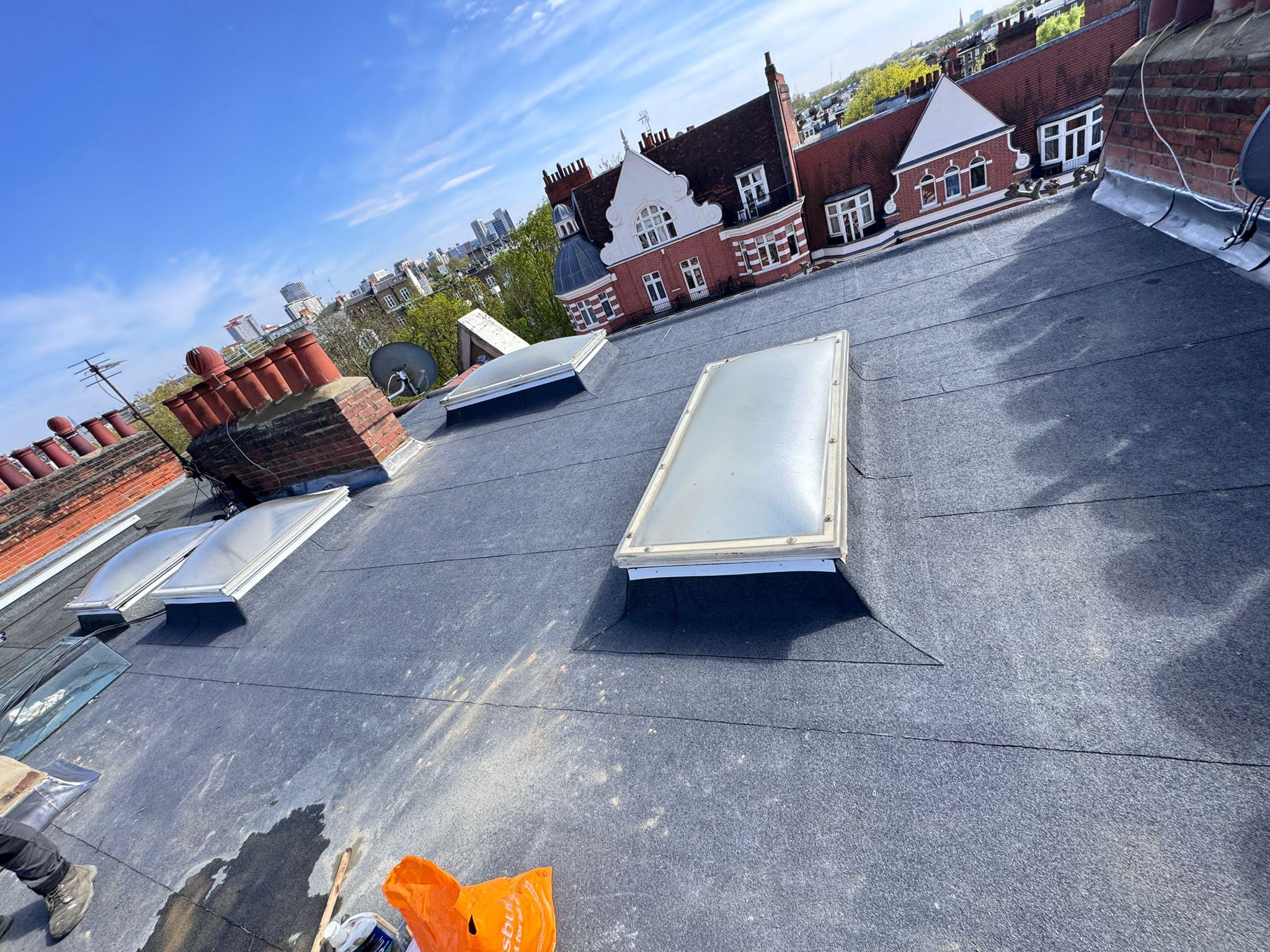 Flat roof installation by ATS Roofing and Building