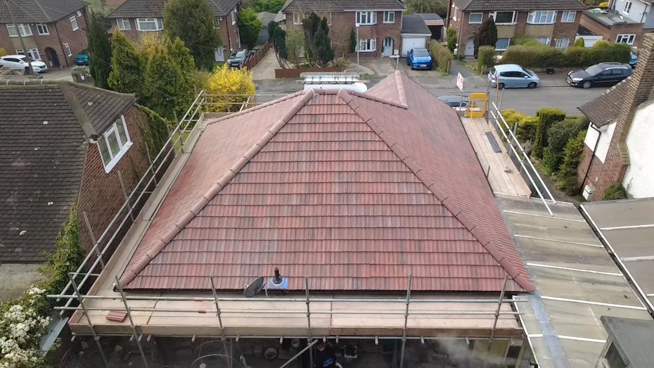 New roof installed on a detached house in Stowmarket by ATS Roofing and Building